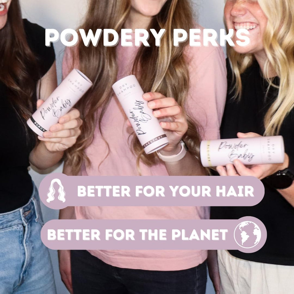 Powder Baby Dry Shampoo Powder - 1.7 oz | Vegan, Non-Aerosol, Blonde Tint, Eco Packaging