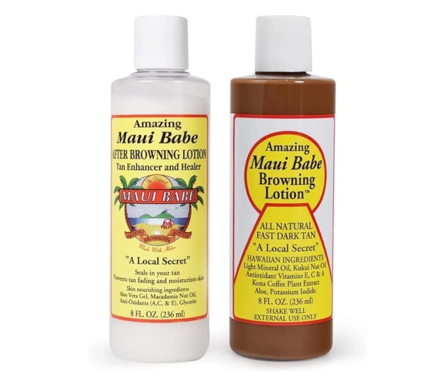 P P Maui Babe Tanning Lotion Set - Browning & After Browning Lotion 8 oz