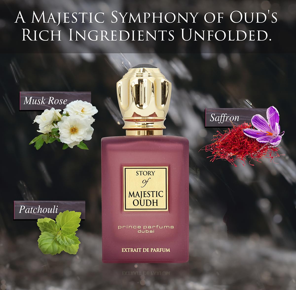Prince Parfums Dubai – Men’s Discovery Kit: 5 x 10ml Extrait de Parfum Sprays (Wafa, Majestic Oudh, Bois de Guaiac, Azura Bergamot, Amber Woods)