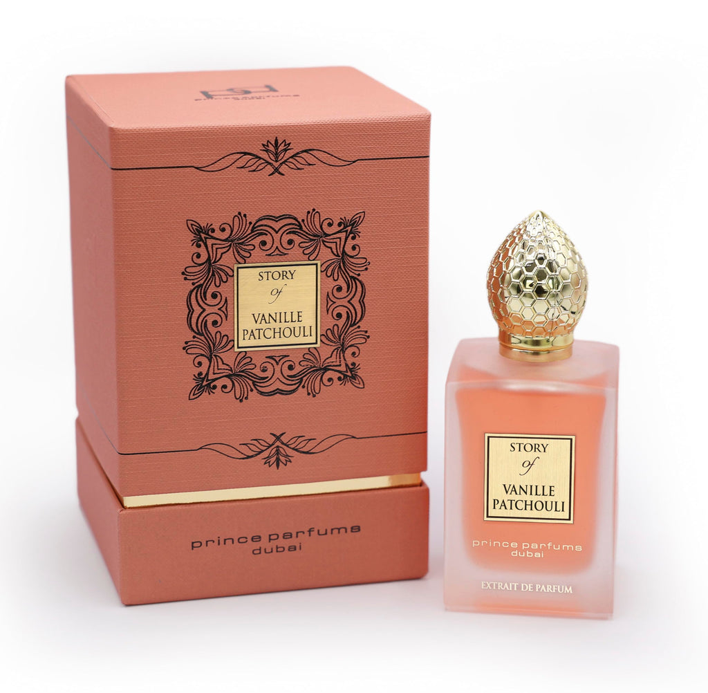 Prince Parfums Dubai – Story of Vanille Patchouli for Women | Extrait de Parfum, 3.4 oz