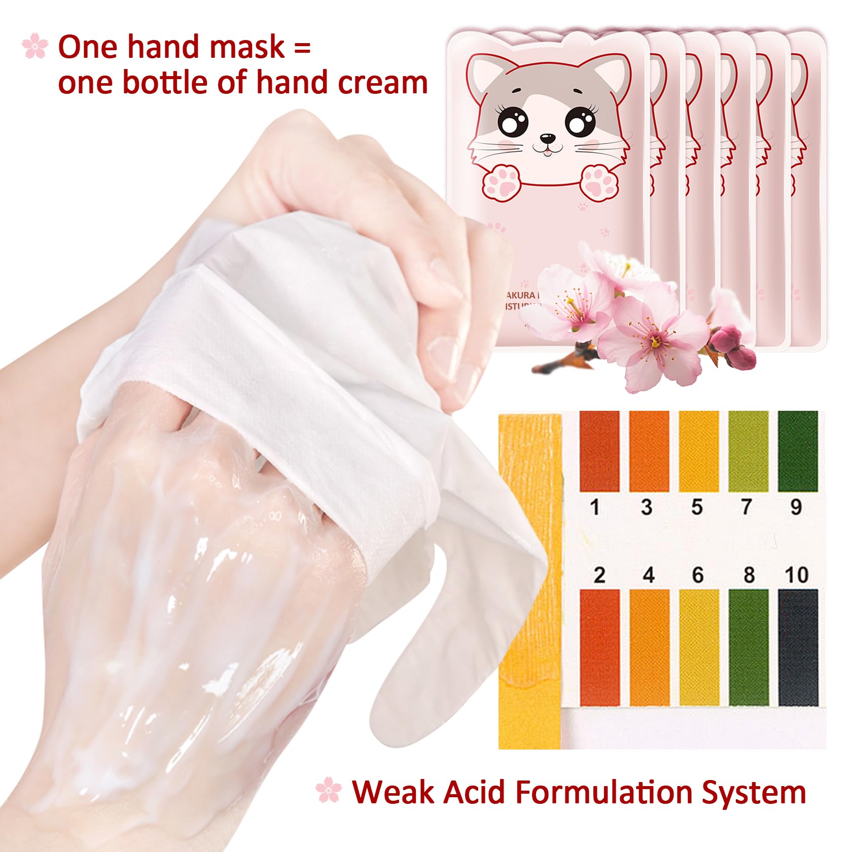 PPPanYiDi Hand Masks Moisturizing Gloves – 12 Pairs Hydrating Hand Peel Masks Gift Set for Dry Hands
