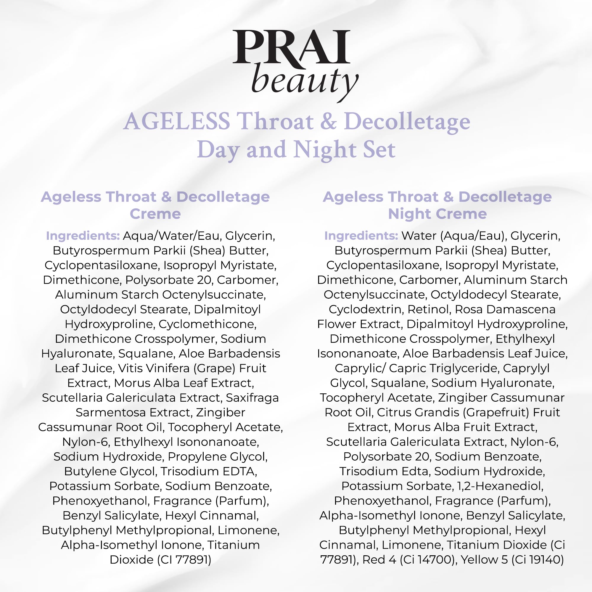 PRAI Beauty Ageless Day & Night Neck Kit – Day & Night Neck Cream Duo