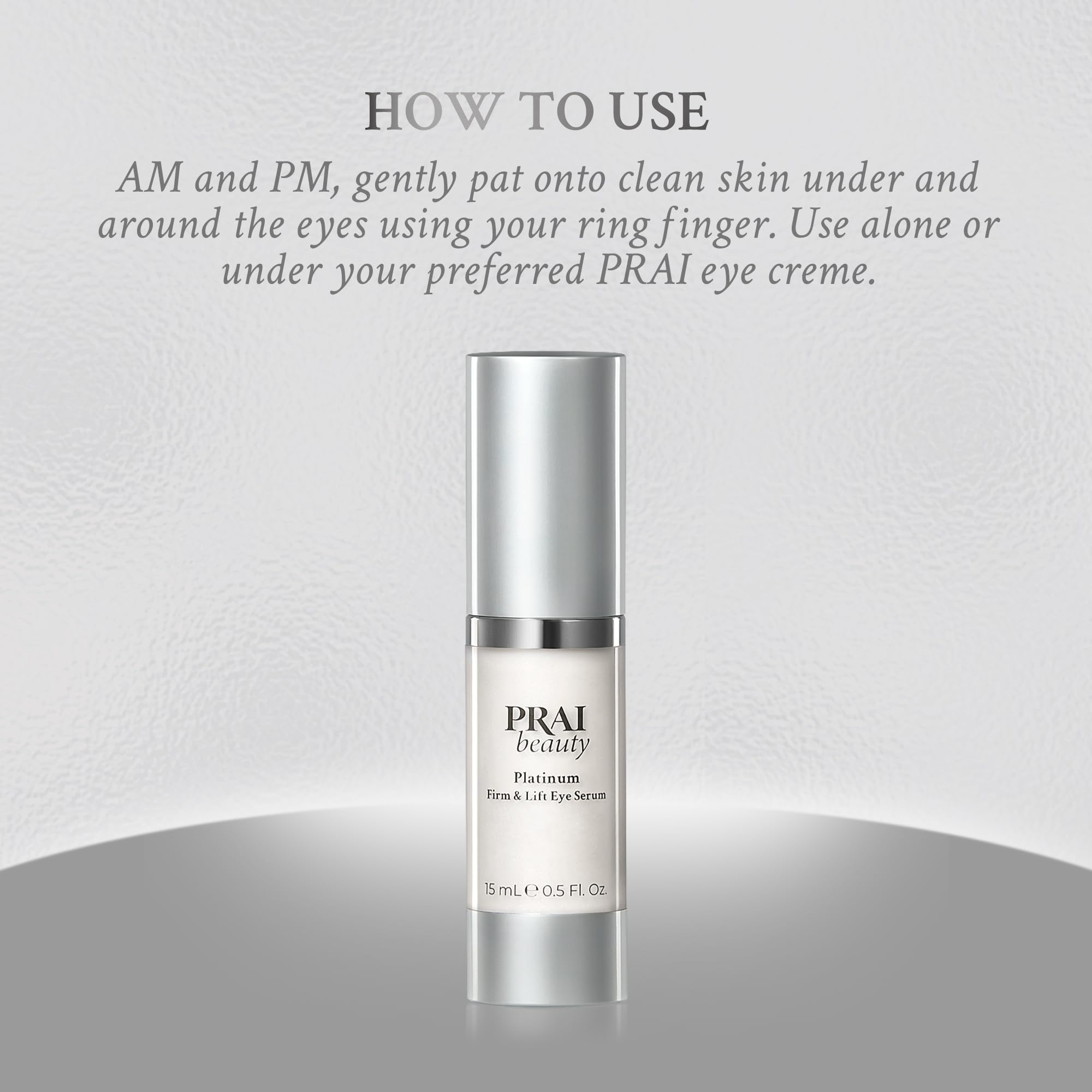 PRAI Beauty Platinum Firm and Lift Eye Serum | Hydrating Eye Care 0.5 oz