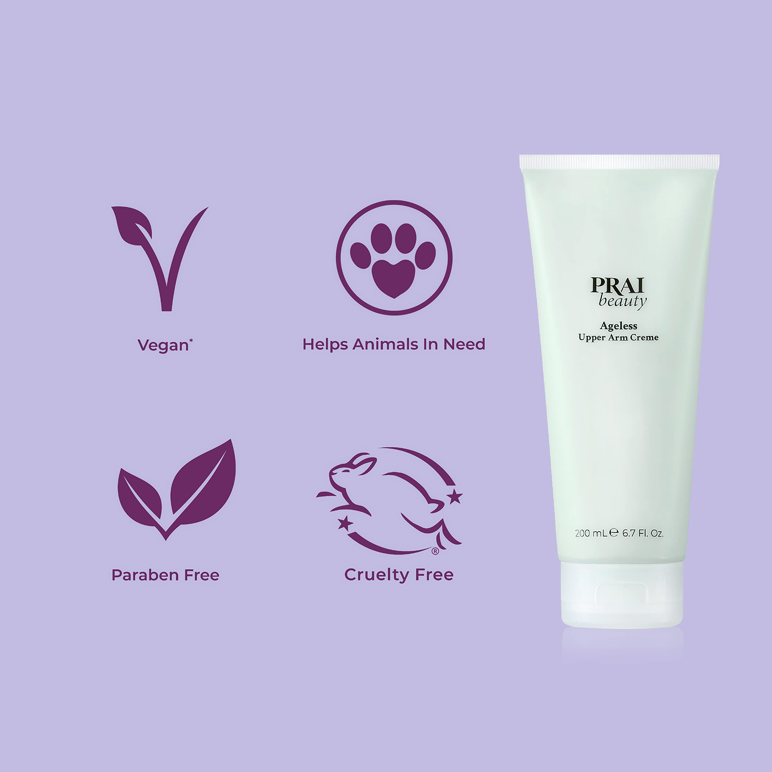 PRAI Beauty Ageless Upper Arm Creme — Firming & Tightening Body Lotion for Upper Arms, 6.7 oz