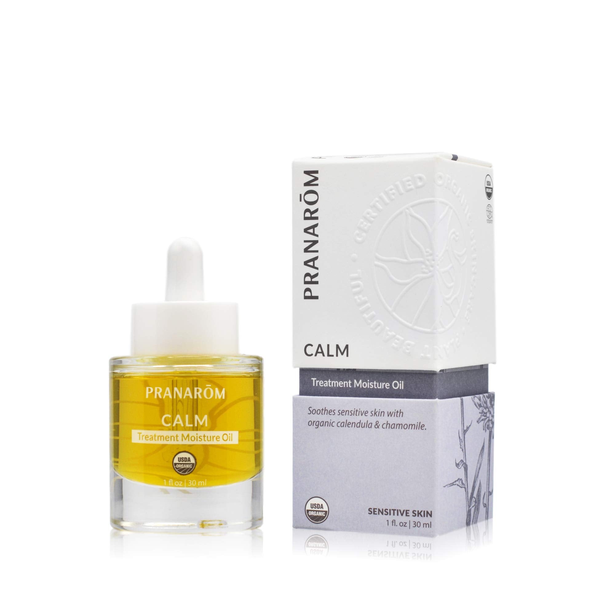 Pranarom Calm Treatment Moisture Oil 30ml – Organic Virgin Oils for Dry, Sensitive Skin