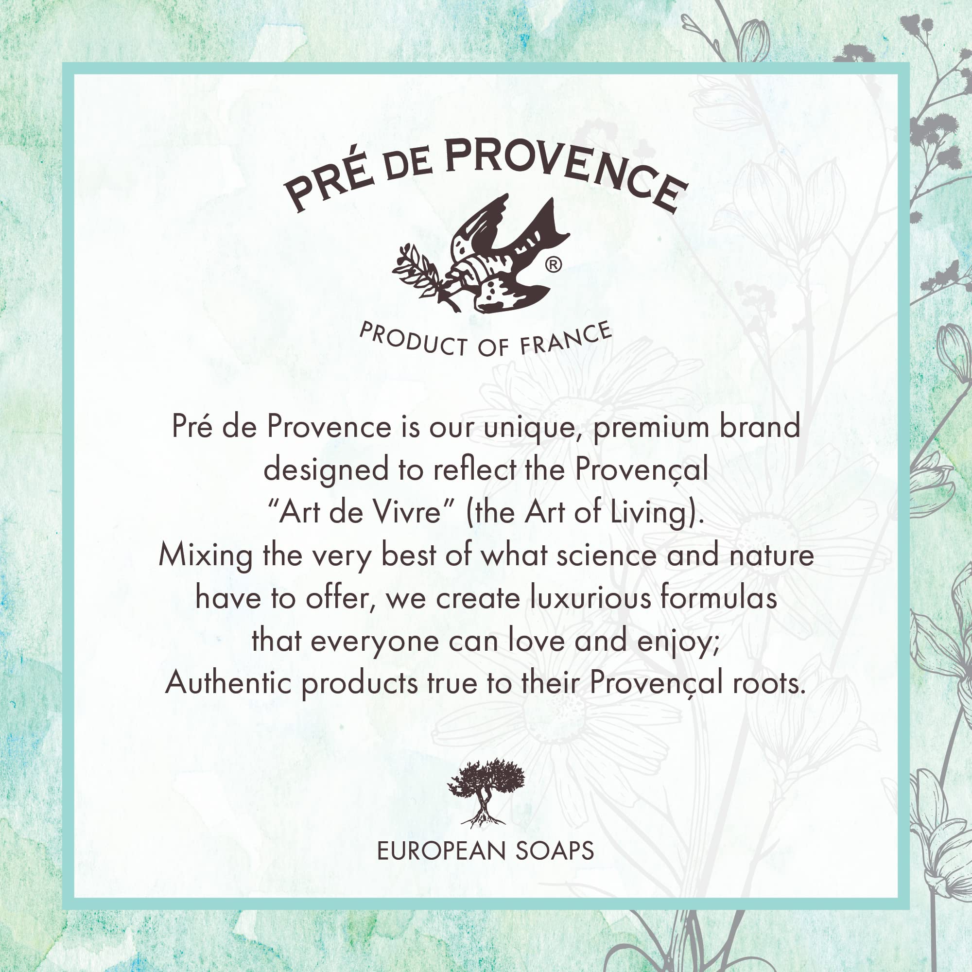 Pre de Provence Jade Vine Artisanal Soap Bar — Organic Shea Butter, Quad Milled, 8.8 oz