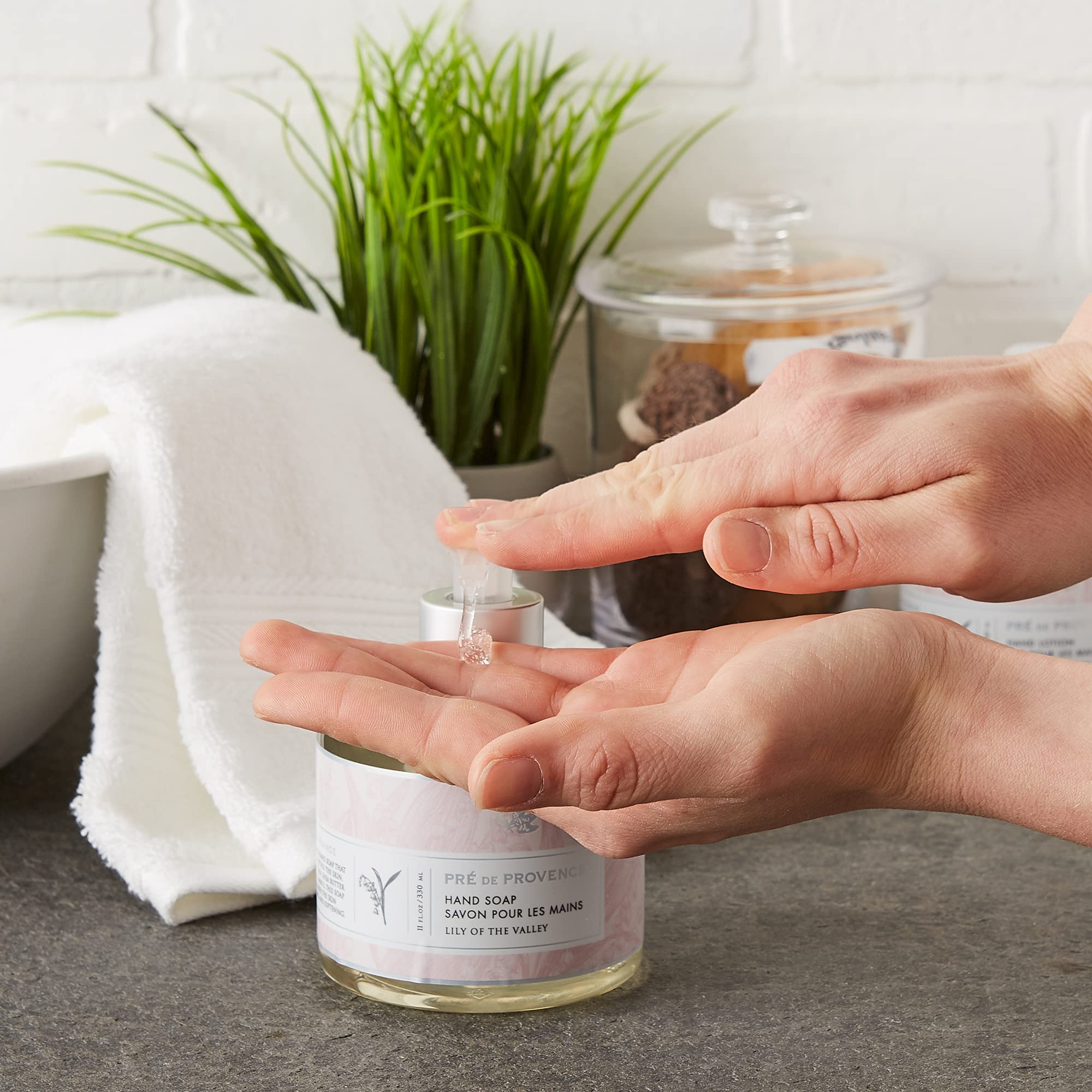 Pre de Provence Lily Valley Hand Soap — Shea Butter, Vitamin E & Glycerin, Softens & Cleanses, 11 oz
