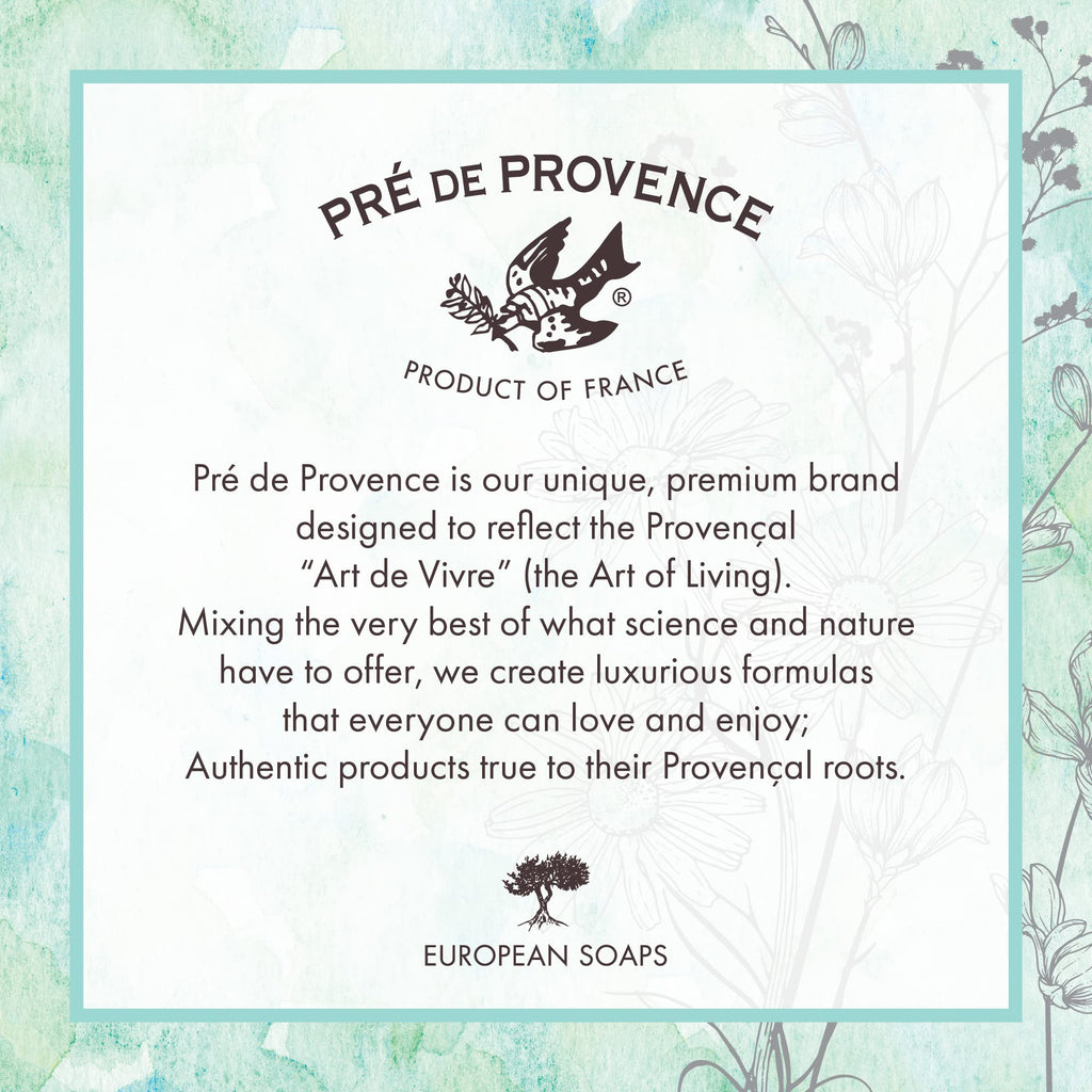 Pre de Provence Linden Soap Bar – Quad Milled, Rich Lather, Organic Shea Butter, 8.8 oz