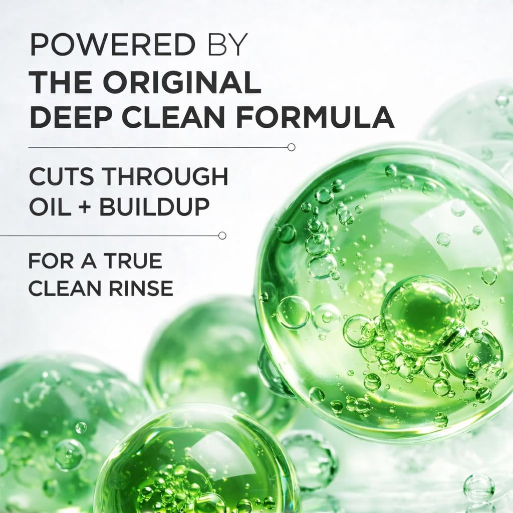 Prell Original Green Shampoo – Classic Clean Deep Cleansing, 13.5 oz (5 Pack)