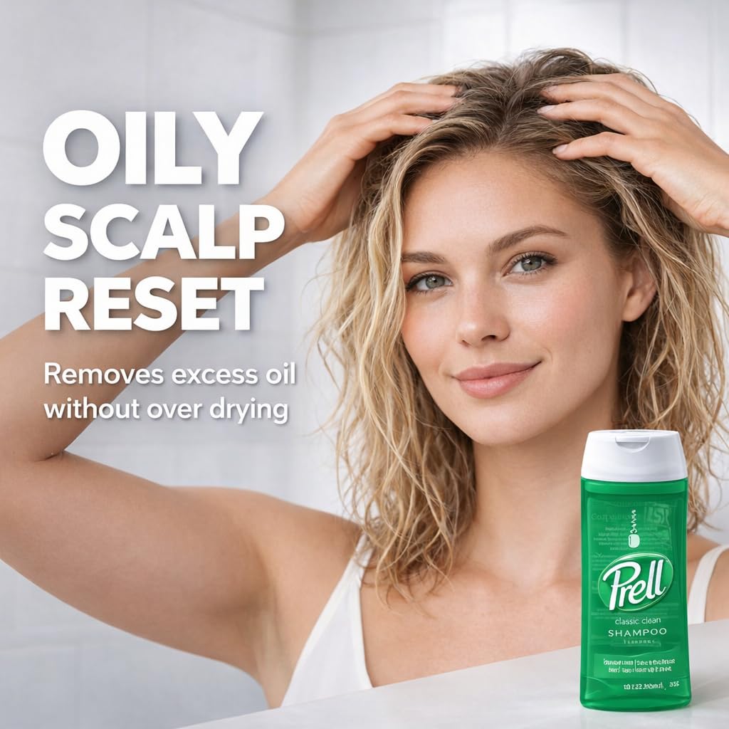 Prell Original Green Shampoo – Classic Clean Deep Cleansing, 13.5 oz (5 Pack)