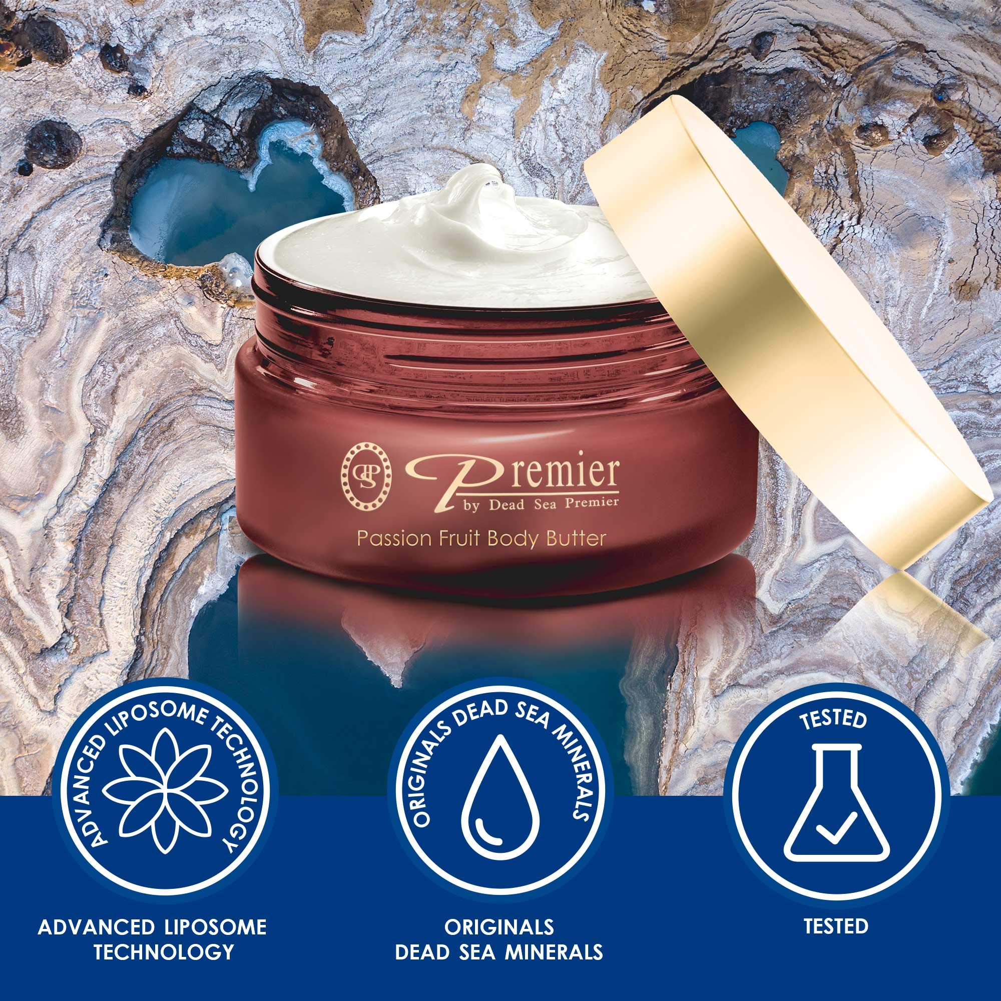 Premier Dead Sea Aromatic Body Butter – Passion Fruit Hydrating Shea Cream (5.95 Fl oz)