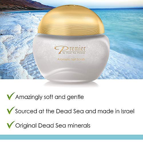 Premier Dead Sea Aromatic Salt Scrub – Exfoliating Body Scrub with Essential Oils (10.5 oz)