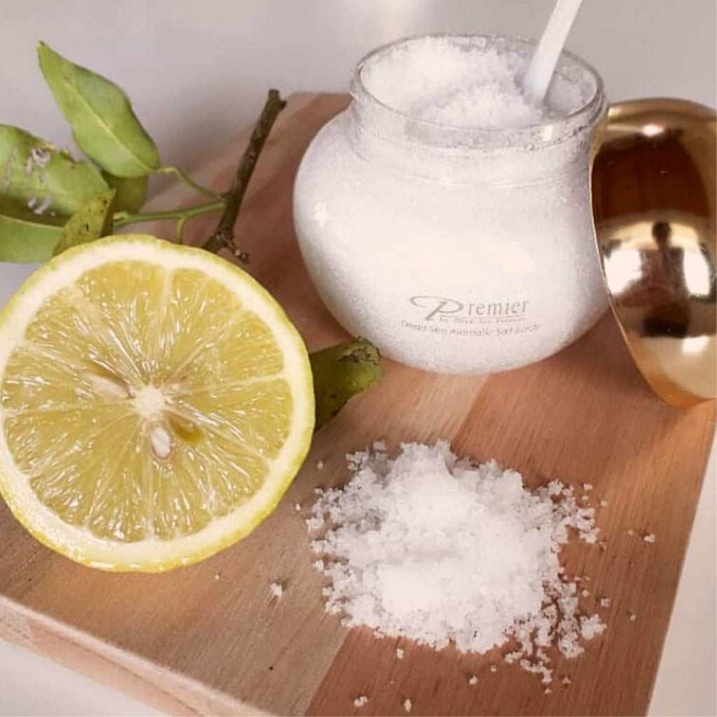 Premier Dead Sea Aromatic Salt Scrub – Exfoliating Body Scrub with Essential Oils (10.5 oz)