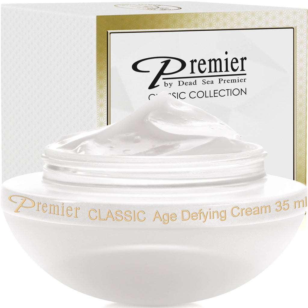 Premier Dead Sea Classic Age Defying Cream – Hydrating Lightweight Anti Age Formula (1.25 fl oz)