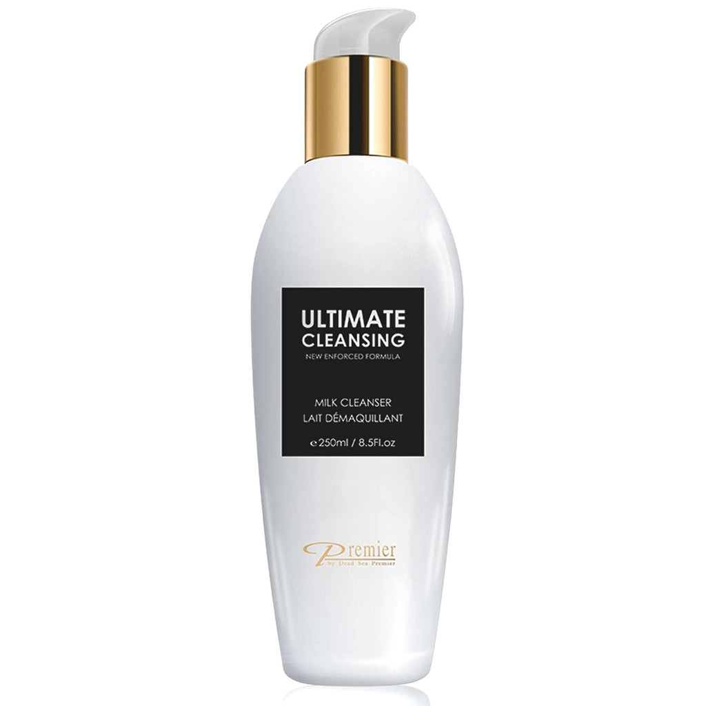 Premier Dead Sea Cleansing Milk – Gentle Face Cleanser & Makeup Remover for Sensitive Skin, Classic Collection (8.45 fl oz)