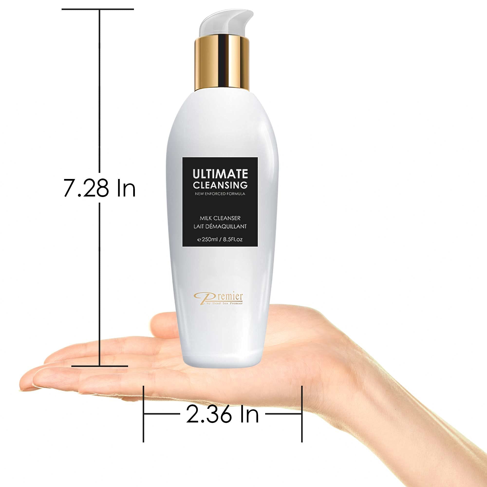 Premier Dead Sea Cleansing Milk – Gentle Face Cleanser & Makeup Remover for Sensitive Skin, Classic Collection (8.45 fl oz)