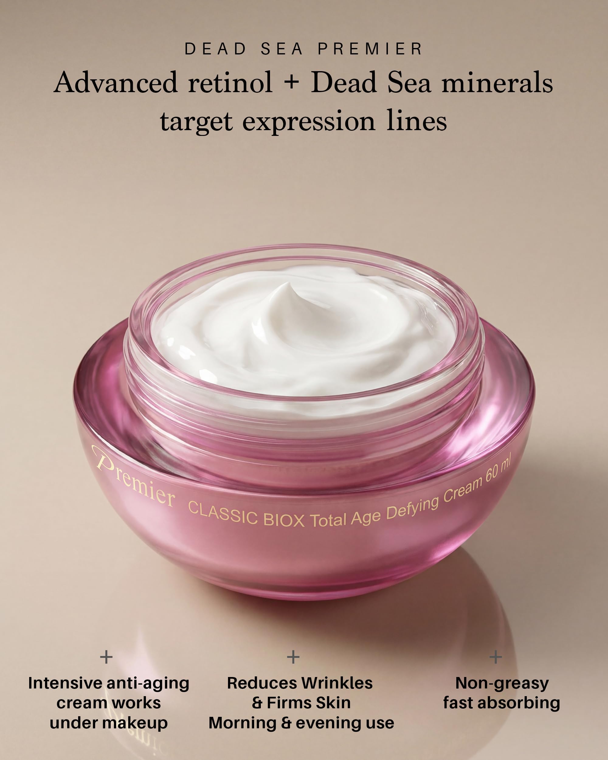 Premier BIOX Total Age-Defying Cream – Dead Sea Minerals, Retinol, Hydration