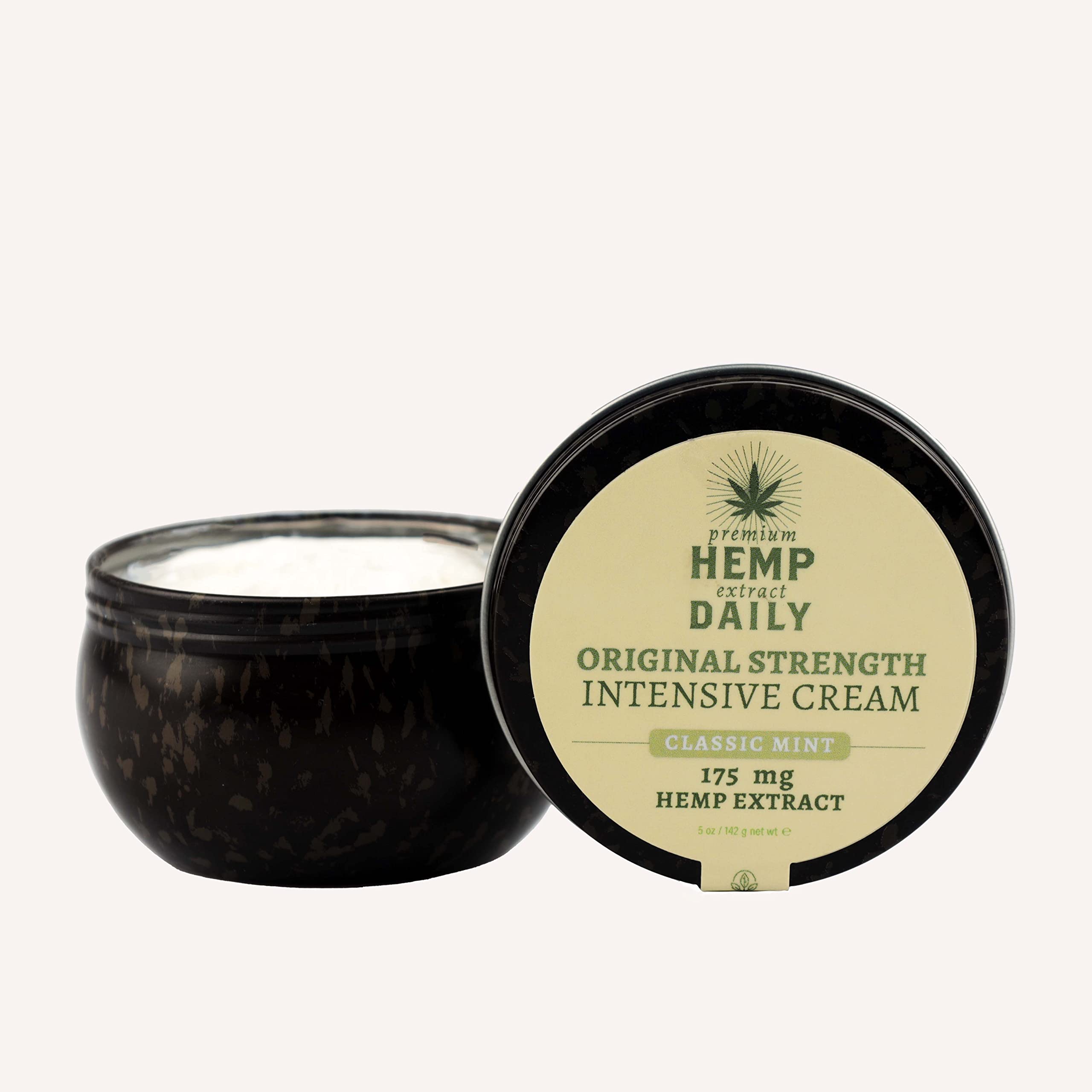 Premium Hemp Daily Intensive Cream – Vegan, Organic Hemp Cream with Essential Oils | 5 oz Classic Mint