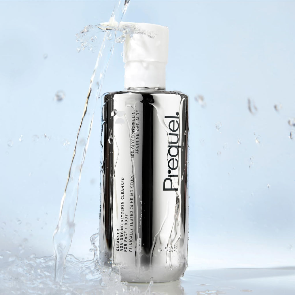 Prequel Gleanser — Moisturizing Glycerin Face Wash, Unscented for Sensitive Skin (2×6.75 fl oz)