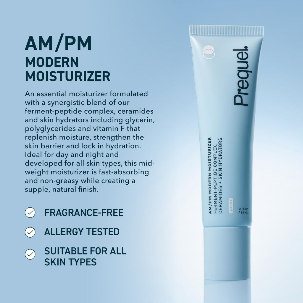 Prequel Skin AM/PM Modern Moisturizer – Hydrating Face Cream with Peptides, Ceramides & Glycerin