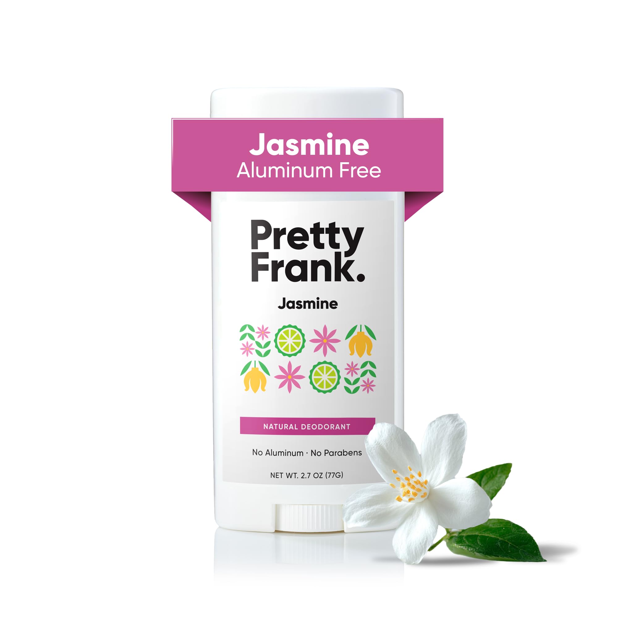 Pretty Frank Jasmine Aluminum-Free Deodorant Stick – All-Day Odor Control with Organic Ingredients