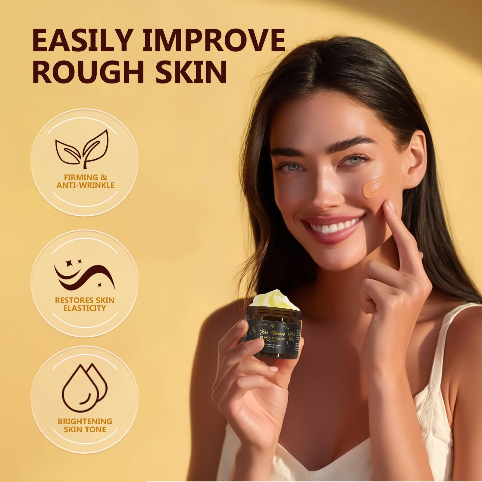 Prettypum Bee Venom Skin Treatment Cream – Face Lifting & Firming, 2 Fl Oz