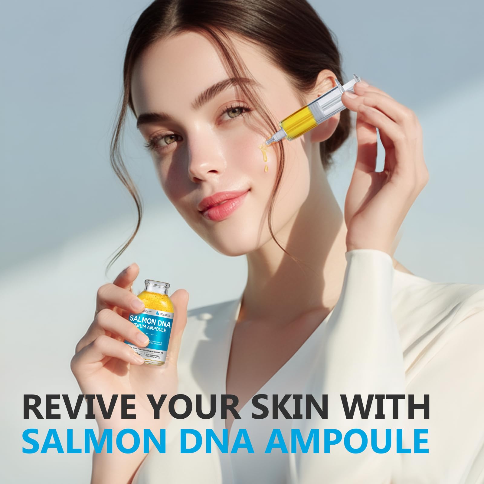 Prettypum Salmon DNA Ampoule – Microneedling Serum with Collagen, Glutathione & Hyaluronic Acid