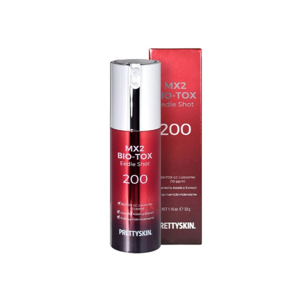 PRETTYSKIN MX2 Bio-Tox Facial Serum – Eedle Shot, 1.16 oz