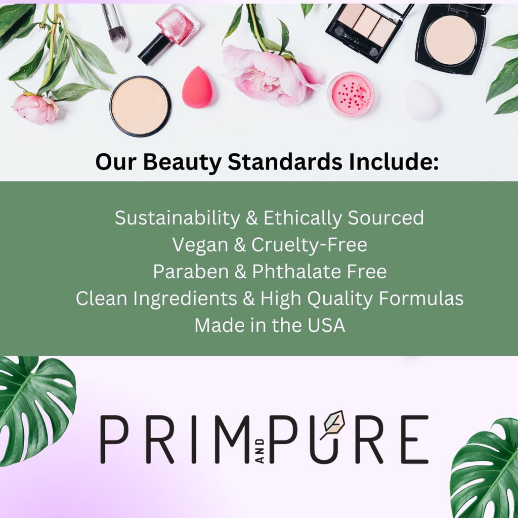 Prim and Pure Kids Makeup Gift Set – Unicorn Pink with Stencil, Bioglitter Lip Gloss, Eyeshadow & Mirror