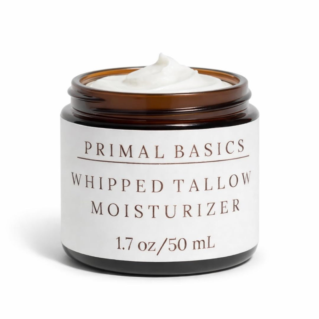 Primal Basics Lavender Beef Tallow Moisturizer – 100% Grass-Fed, Grass-Finished, Whipped, USA Made