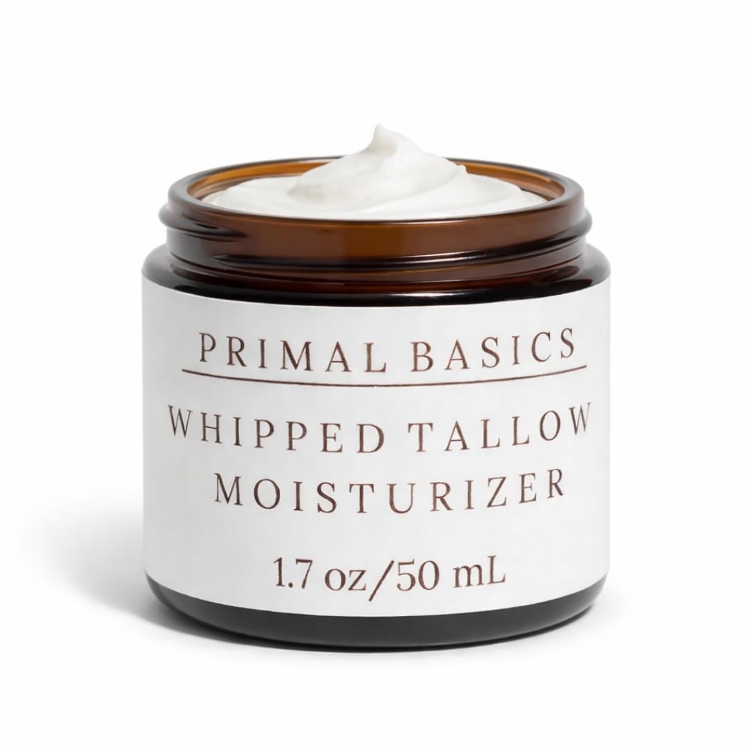 Primal Basics Lavender Beef Tallow Moisturizer – 100% Grass-Fed, Grass-Finished, Whipped, USA Made