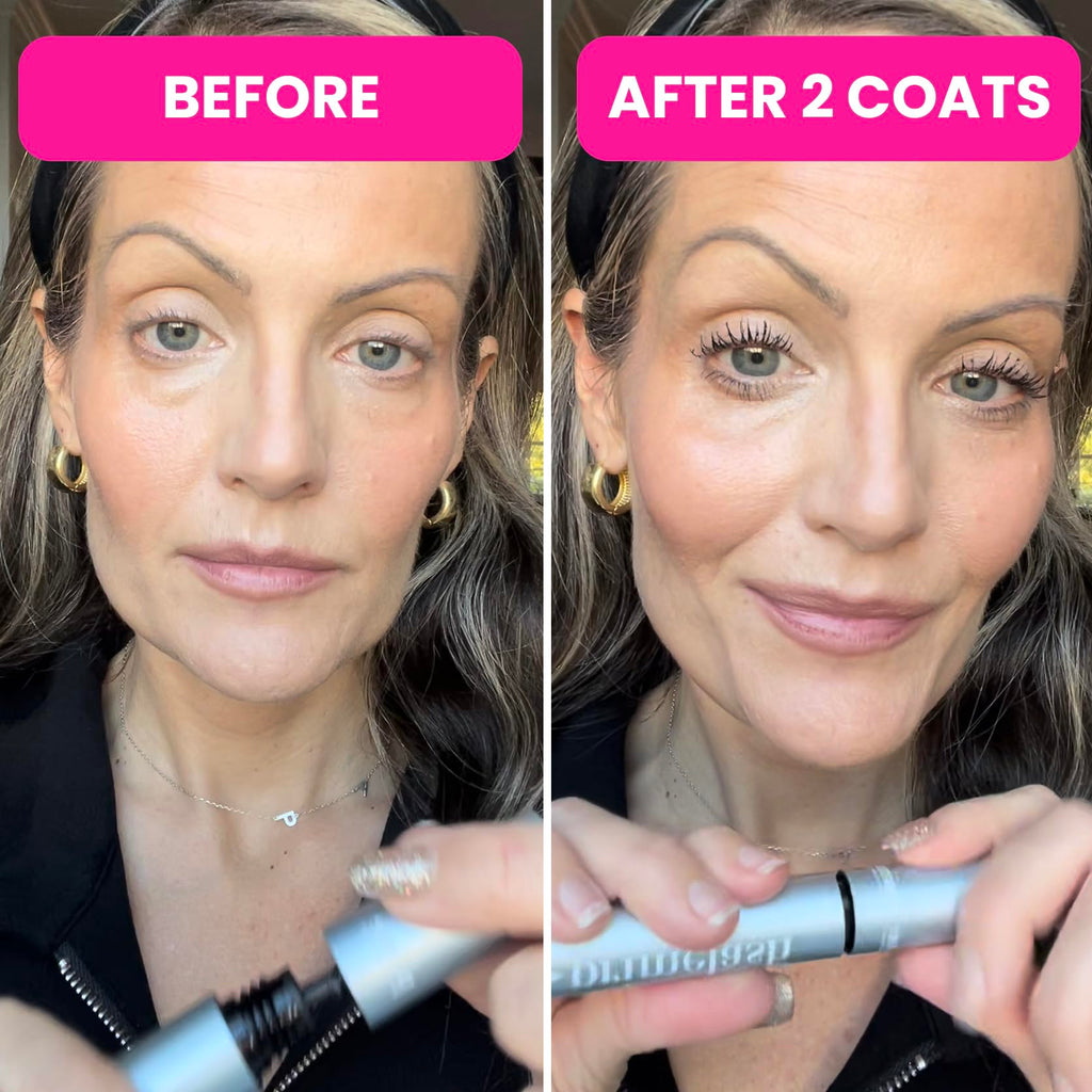 PrimeLash Mascara for Mature Lashes by PRIME PROMETICS – Volumizing, Lengthening, Hypoallergenic (Blue)