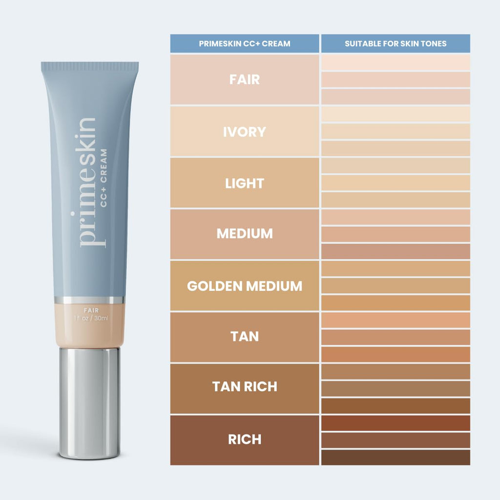 PrimePrometics PrimeSkin CC+ Cream for Mature Women – Lightweight Liquid-to-Powder Foundation