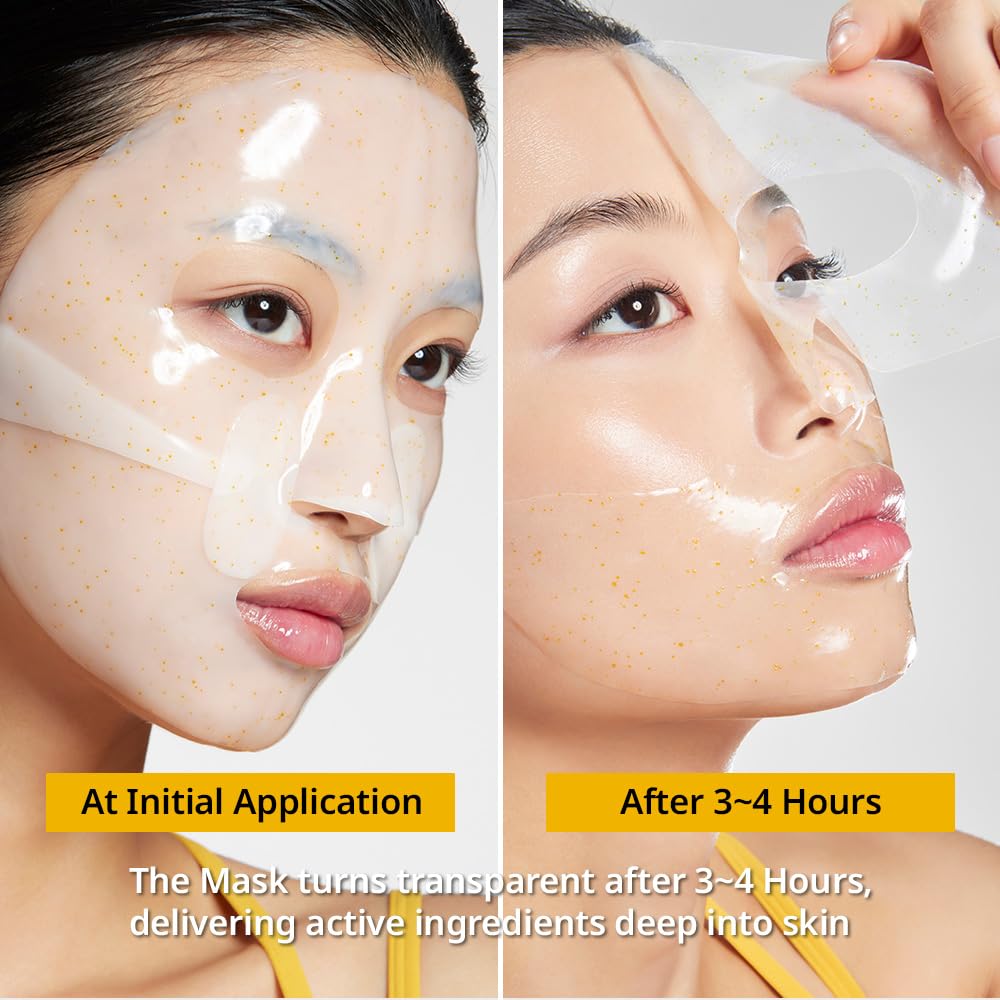 Primera PRMR Vitatinol Serum Gel Mask – Overnight Hydration, Vitamin C & Retinol, Hydrogel Mask Set 34g x 10