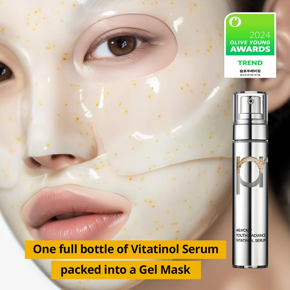 Primera PRMR Vitatinol Serum Gel Mask – Overnight Hydration, Vitamin C & Retinol, Hydrogel Mask Set 34g x 10