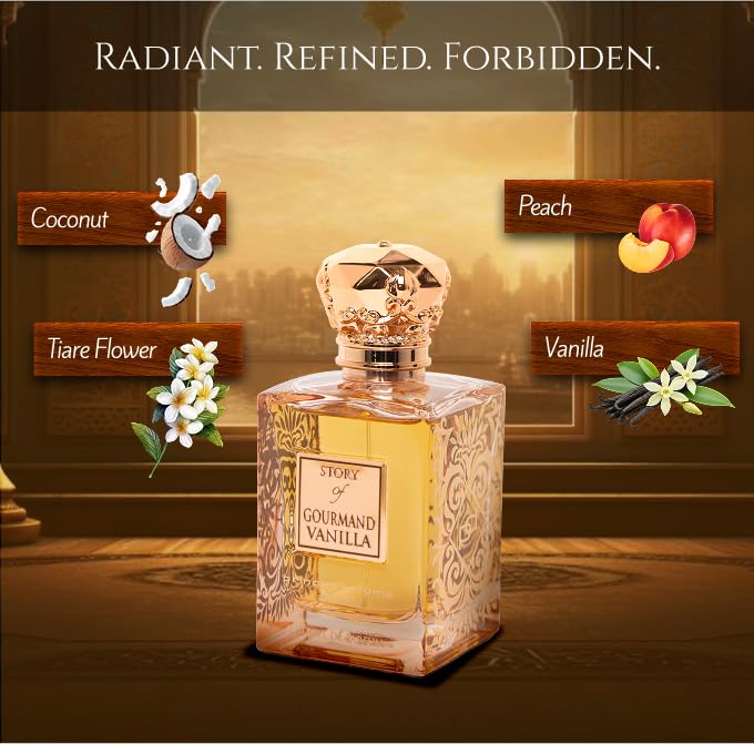 Prince Parfums Dubai Story of Gourmand Vanilla – Women’s Extrait de Parfum 3.4 oz