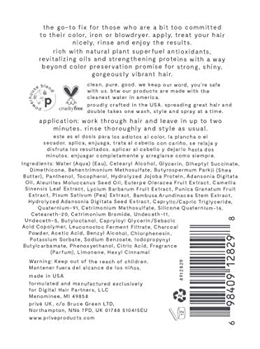 Prive Damage Fix Conditioner - Nourishes Dry and Over-Processed Hair From Within | 12 oz