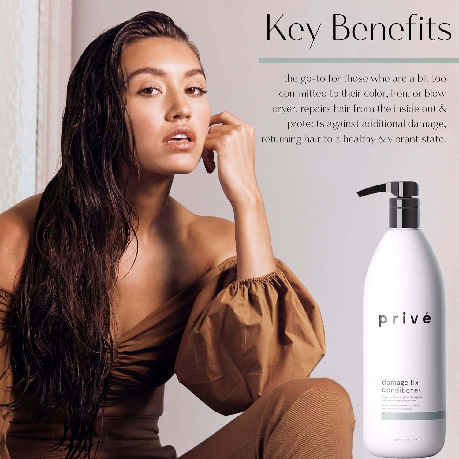 Prive Damage Fix Conditioner – Repairs Dry & Over-Processed Hair from Within