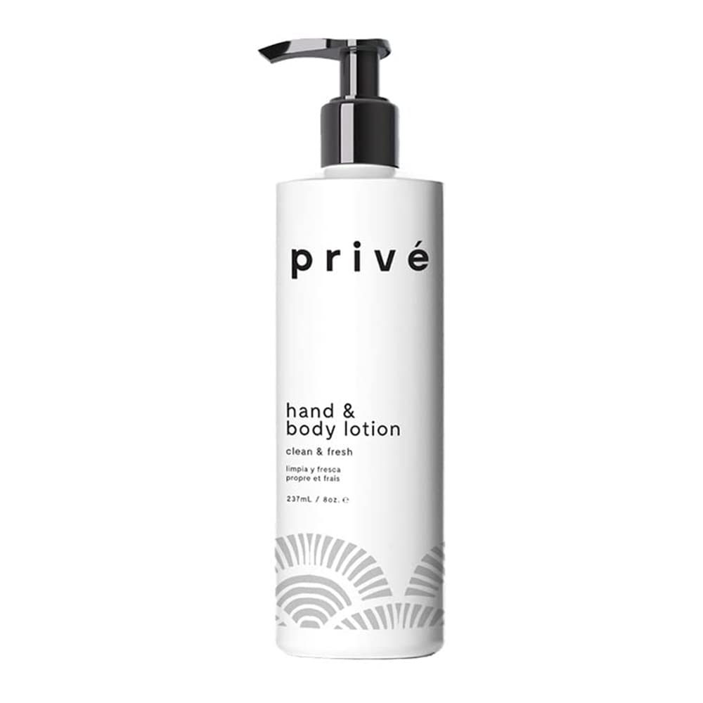 Privé Hand and Body Lotion for Women – Aloe & Shea Butter, Lemon Verbena – Deep Hydration (8 oz)