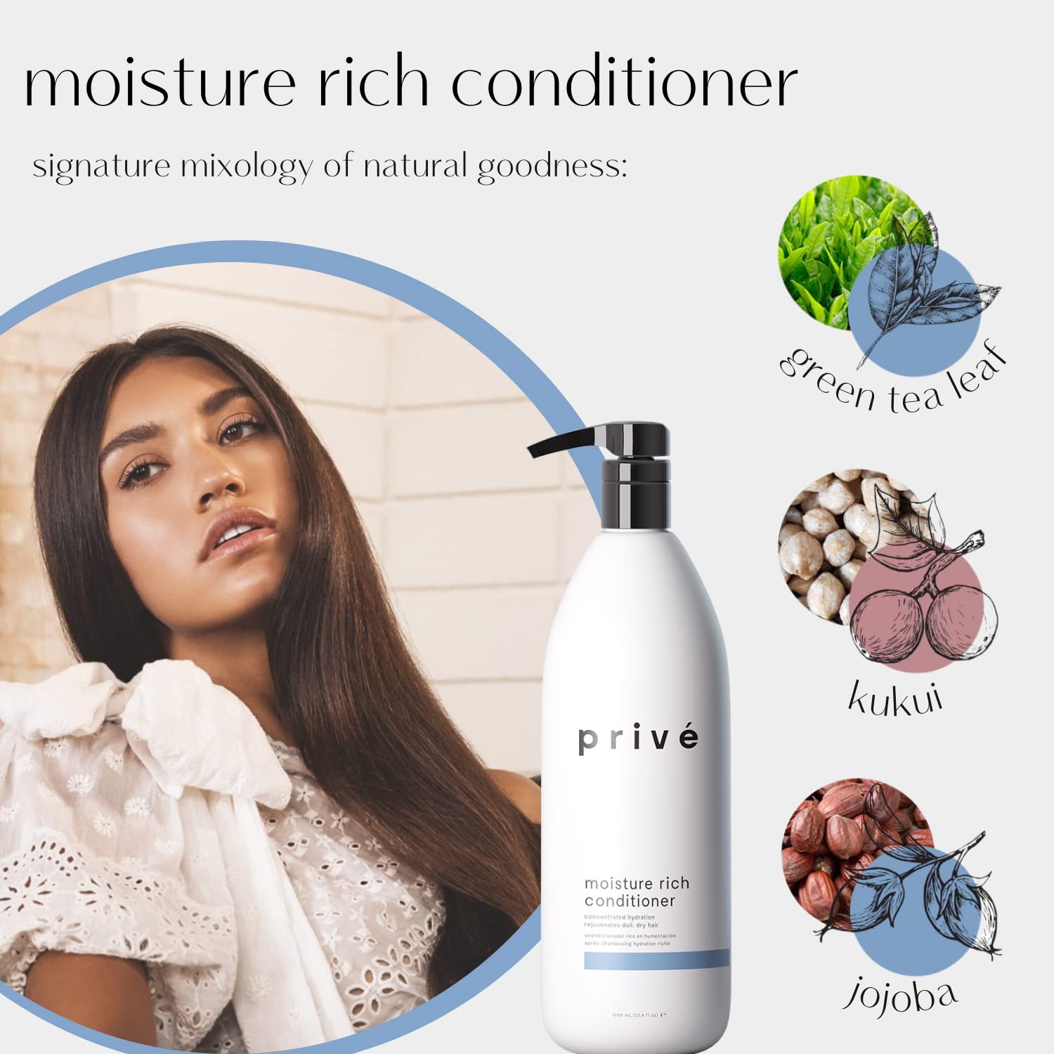 Privé Moisture Rich Conditioner — Nourishes Dry Hair & Smooths Frizz