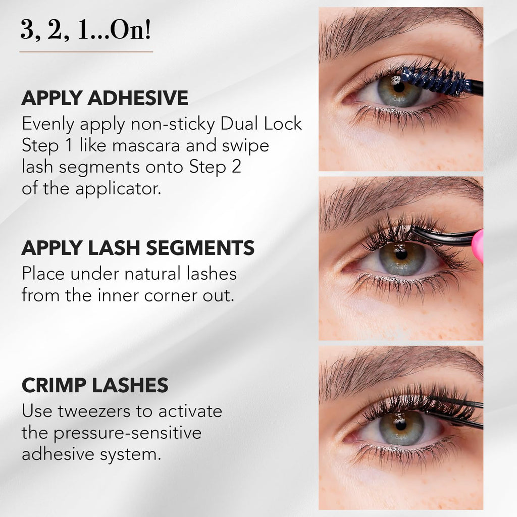 Pro Lash SoftWear No.02 Black Cluster Lashes – 7-Day Waterproof, Lightweight, Seamless Lashes | Single Set