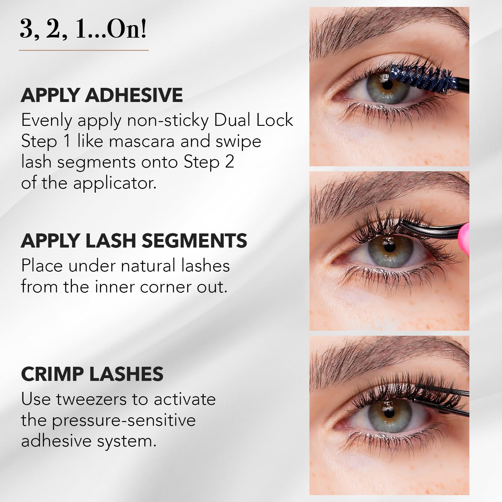 Pro Lash SoftWear No.02 Black Cluster Lashes – 7-Day Waterproof, Lightweight, Seamless Lashes | Single Set
