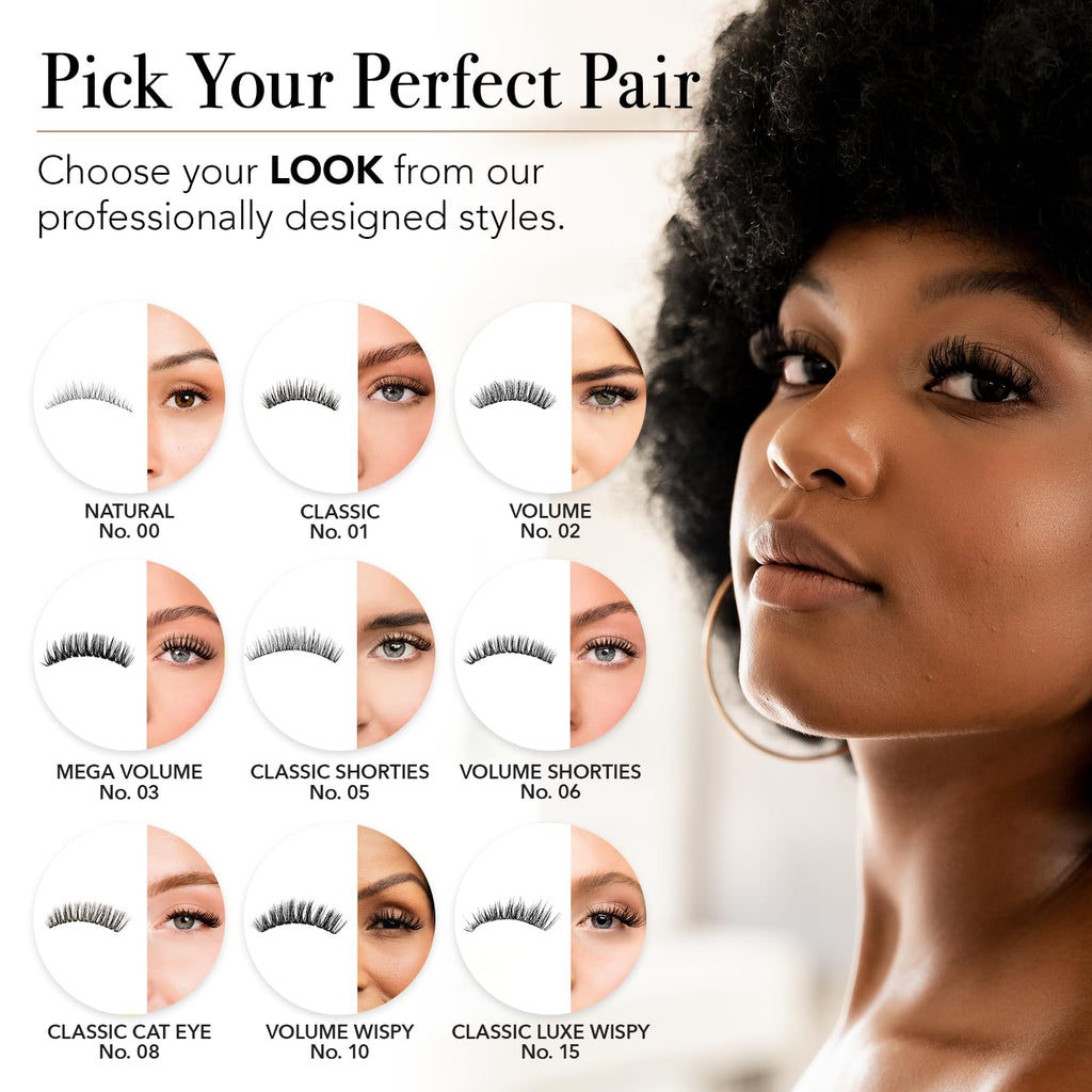 Pro Lash SoftWear Mini Lash Clusters Kit — Lightweight, Seamless 7-Day Lash Extensions | Classic No. 01 Black