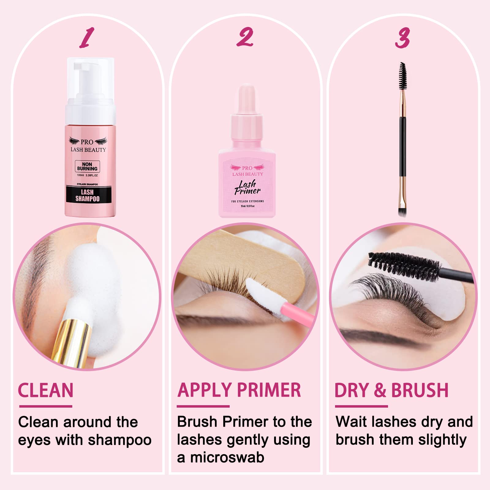 PRO LASHBEAUTY Lash Primer 15ml – Pre-Treatment for Lash Extensions, Bonding & Retention