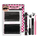PRO LASHBEAUTY Lash Clusters Kit 3D Style DIY Lash Extension Kit with Bond & Seal – Easy Home Application