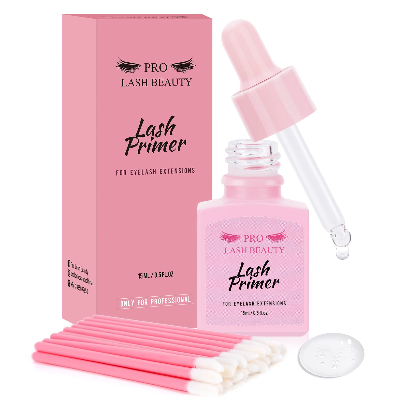 PRO LASHBEAUTY Lash Primer 15ml – Pre-Treatment for Lash Extensions, Bonding & Retention