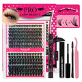 PRO LASHBEAUTY Manga Lash Clusters Kit 80D-100D-200D + Spikes | DIY Lash Extensions at Home