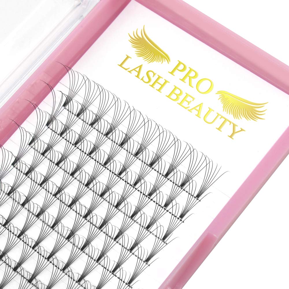 PRO LASHBEAUTY Premade Fans 6D-C Short Stem Volume Lash Extensions 9-20mm