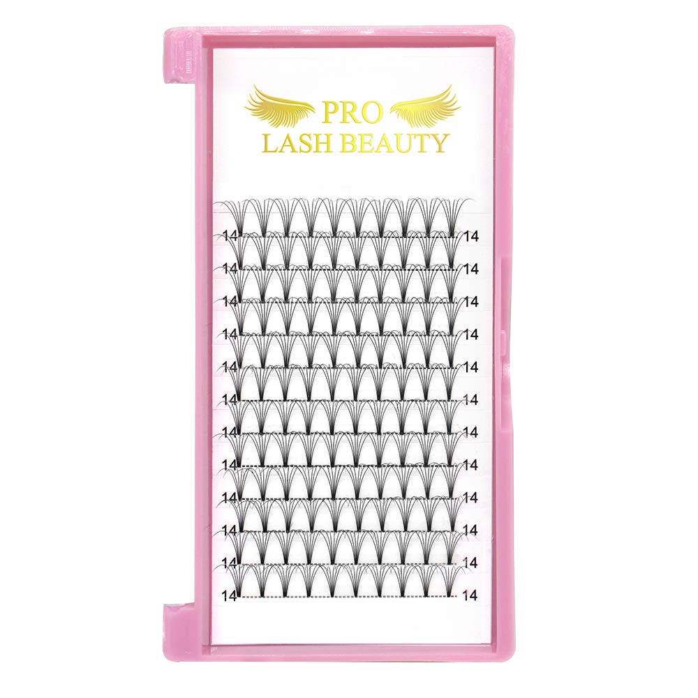 PRO LASHBEAUTY Premade Fans 6D-C Short Stem Volume Lash Extensions 9-20mm