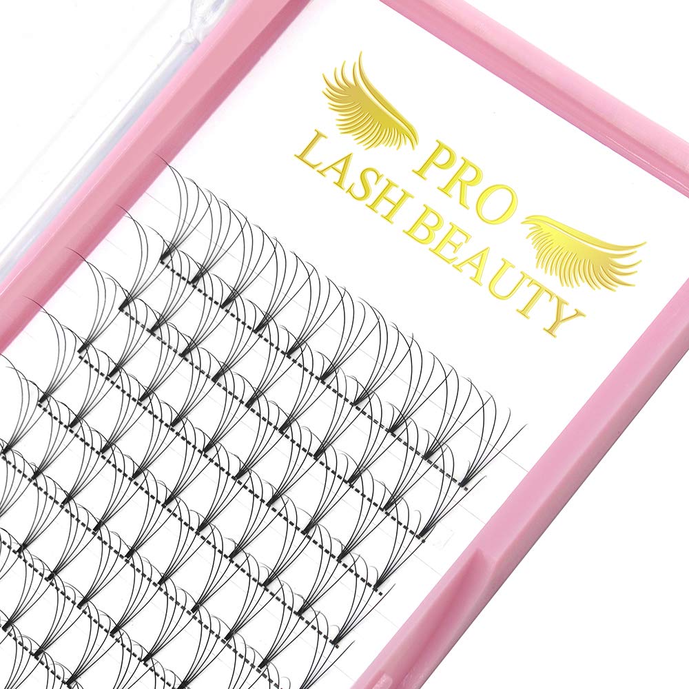 PRO LASHBEAUTY Remade Fans Premade Eyelash Extensions – 3D-C, 0.07/0.10, 9–15 mm